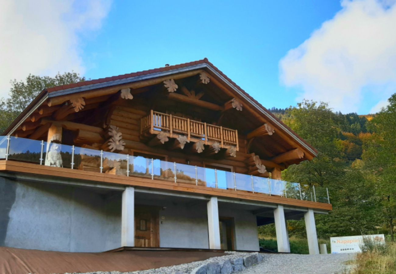 Chalet, the lair of the Vosges, family holidays, sauna, spa, nature, La Bresse, ski slope, logs